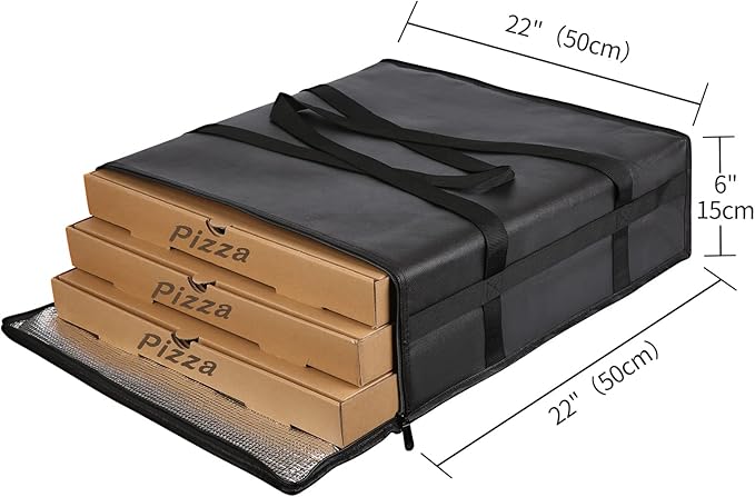 musbus Pizza Bag for Delivery Bag Pizza Carrier Insulated Bags Large for Deliveries, 20x20 inch inches 20 in Food Bag for Personal and Professional Us
