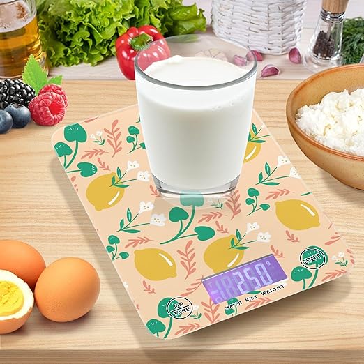 Food Scale Kitchen Scale Food Scales Digital Weight Grams and Ounces Small Electronic Food Scale for Baking Cooking Lemon