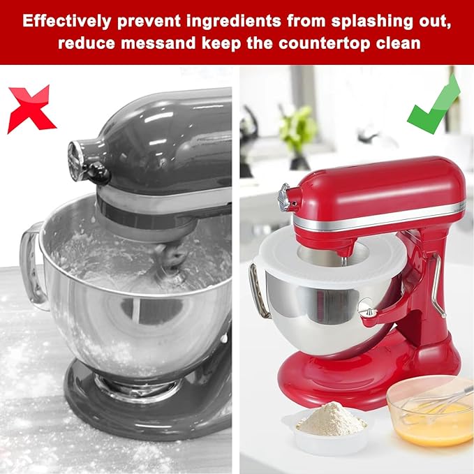 6 QT Stainless Steel Mixer Bowl Fit for KitchenAid Bowl-Lift Stand Mixers, Replacement Mixing Bowl with Handle & Lid for Kitchen Aid Professional 6 & 600, Models KV25, KP26, KL26, KT2651, KD2661