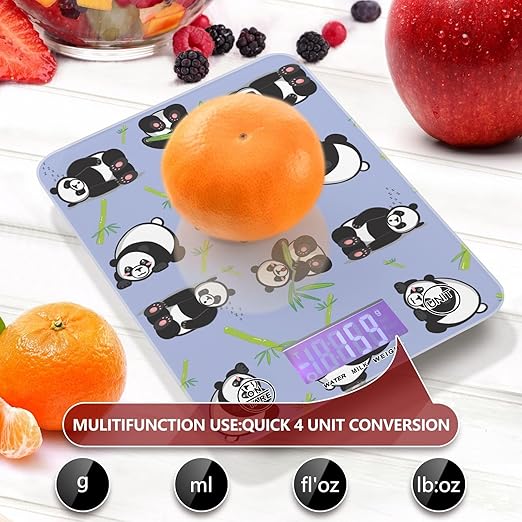 Food Scale Kitchen Scale Food Scales Digital Weight Grams and Ounces Small Electronic Food Scale for Baking Cooking Cute Panda