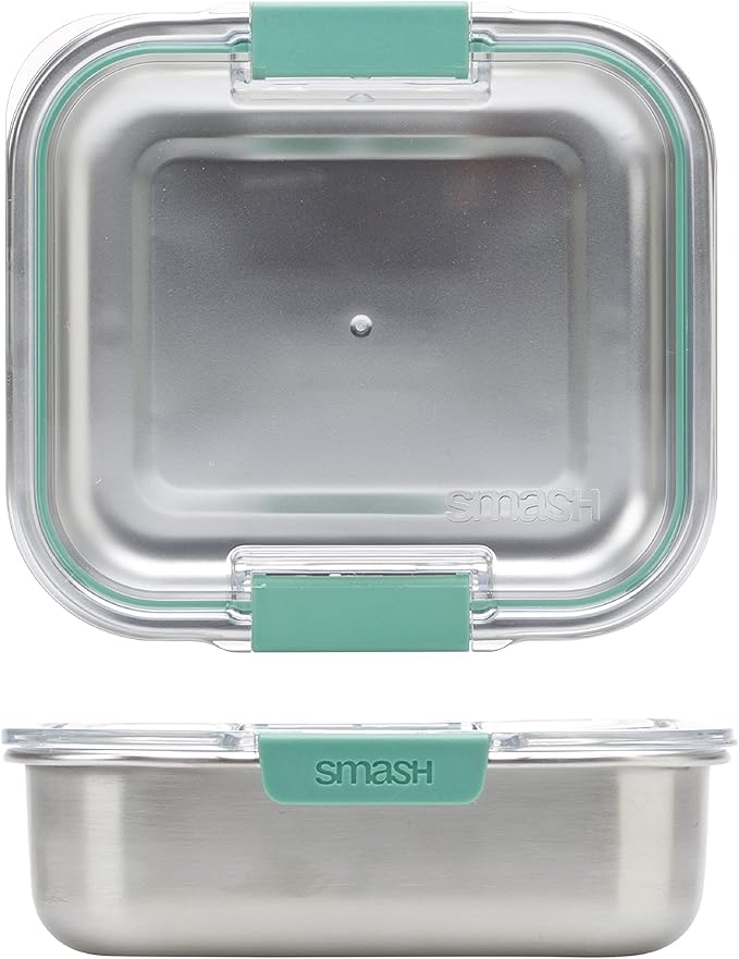 Microwave Safe Stainless Steel Lunch/Sandwich/Meal Box, Sage
