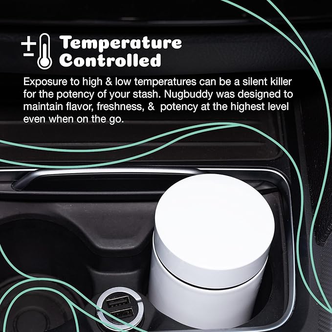 Mini Airtight Storage Container - Vacuum Sealed Insulated w Nested Glass Jar - UV Protection, Temperature Controlled Stainless - 100 ml (1/4 Oz)