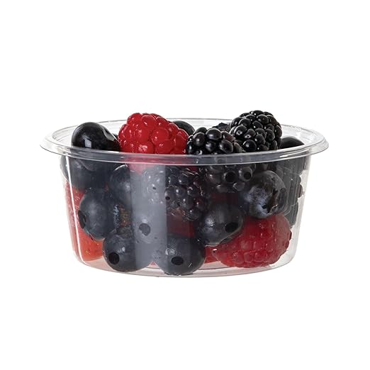 ECO PRODUCTS Compostable 5oz Clear Round Deli Containers, Case of 2000, Meal Prep, Lids Sold Separately, Made from PLA Plastic, A Renewable Material Made from Plants