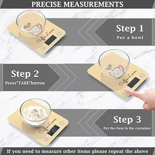 Food Scale Kitchen Scale Food Scales Digital Weight Grams and Ounces Small Electronic Food Scale for Baking Cooking Coffee Lover
