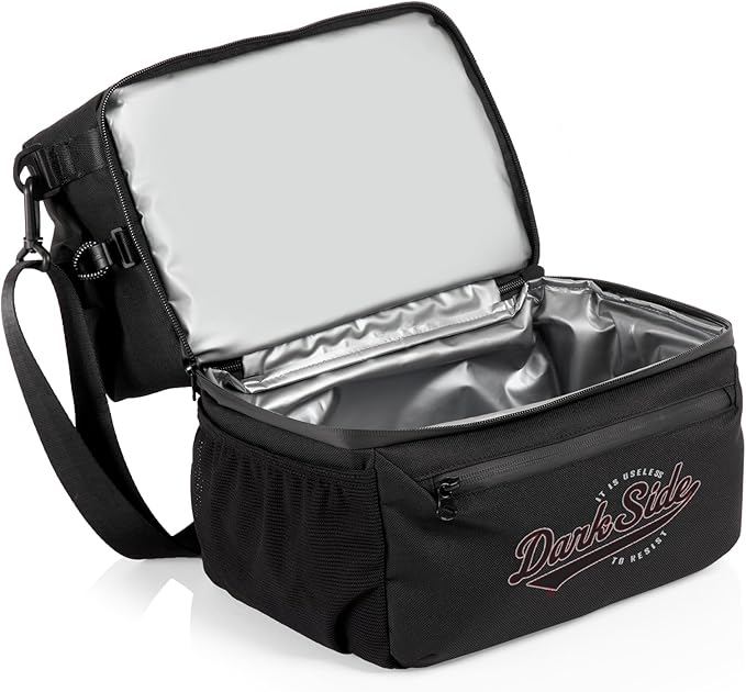 PICNIC TIME Star Wars Darth Vader Tarana Insulated Lunch Bag Made from Recycled Material, Lunch Box with Picnic Set, Upcycled Lunch Cooler Bag, (Carbon Black)