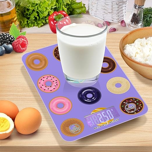 Food Scale Kitchen Scale Food Scales Digital Weight Grams and Ounces Small Electronic Food Scale for Baking Cooking Colorful Donut