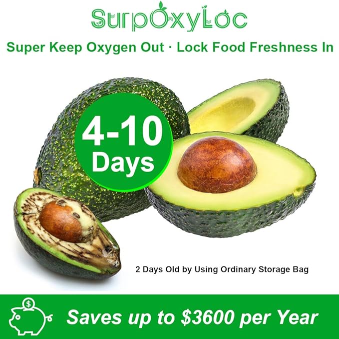 SurpOxyLoc 2 Pack 8x50 Vacuum Sealer Bags Rolls with BPA Free,Heavy Duty,Great for Sous Vide and Vac Seal storage