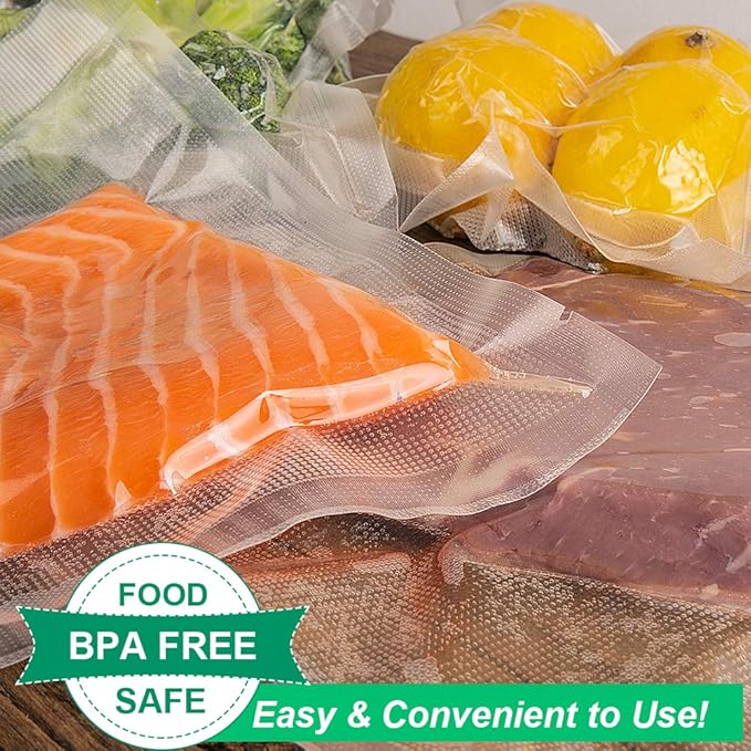4mil 100 Plus Gallon Size11x20Inch Vacuum Sealer Food Bags with BPA Free,Heavy Duty,Great for Vac Storage or Sous Vide Cooking