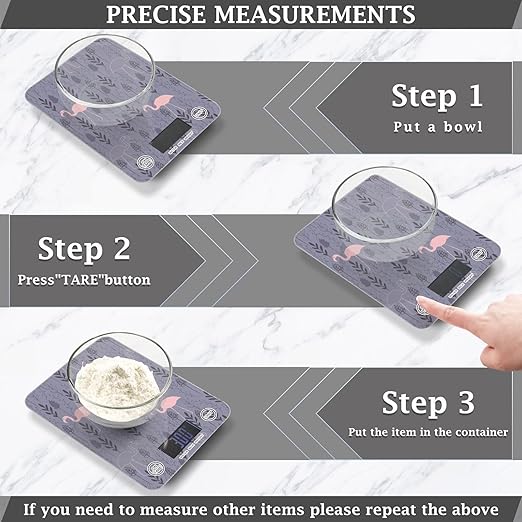 Food Scale Kitchen Scale Food Scales Digital Weight Grams and Ounces Small Electronic Food Scale for Baking Cooking Flamingo