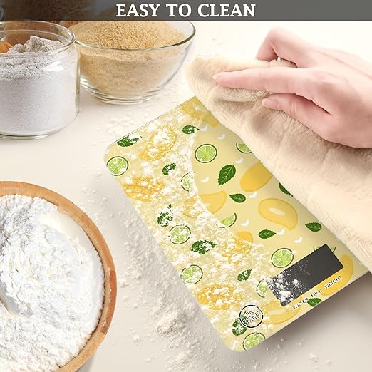 Food Scale Kitchen Scale Food Scales Digital Weight Grams and Ounces Small Electronic Food Scale for Baking Cooking Yellow Mango