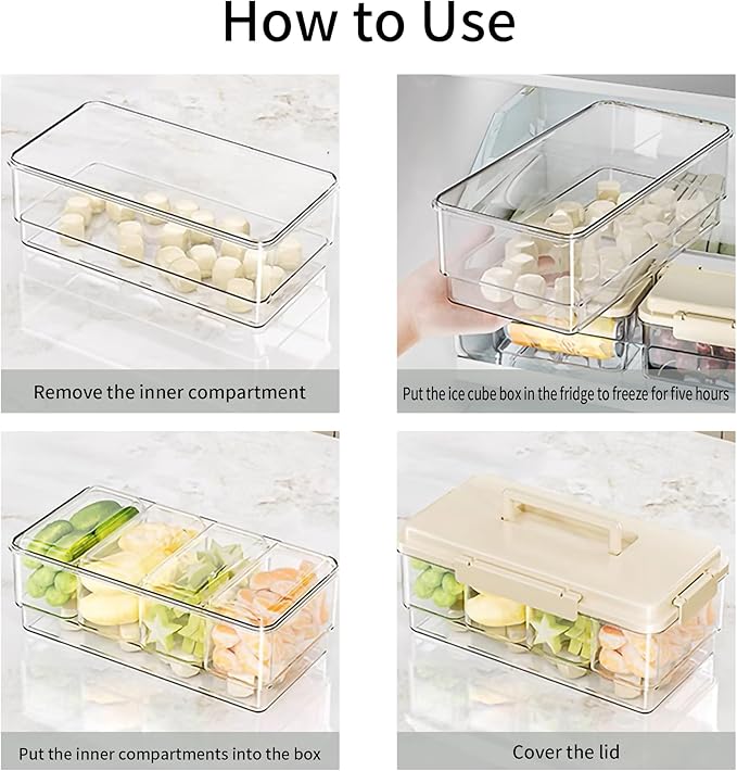 Eanpet 3Pack Ice Chilled Condiment Caddy with 4 Containers & 4 Lids Fruit Serving Tray Platter with Handle Portable Condiment Organizer Server for Mimosa Bar Supplies,Salad,Taco,Party Garnish,Pink