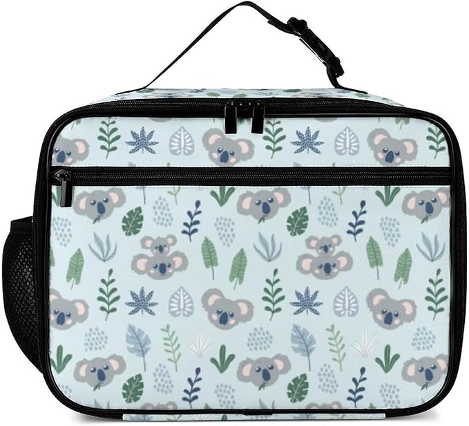Cute Koalas Reusable Lunch Box Insulated Lunch Bag Cooler Bag Lunchbox Meal Food Container Tote Bag for Women Kids Girls School Camping Hiking Picnic Beach Travel