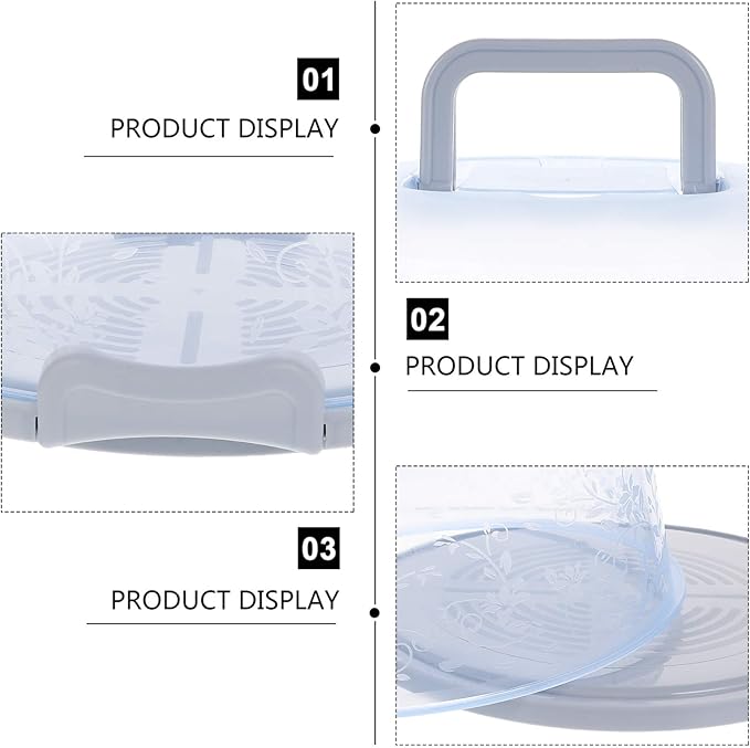 1pc Cake Box Organizer with Lid Clear Display Box Serving Tray Round Cake Saver with Locking Lid Plastic Cake Container Bakery Take Out Box Cake Box Container Food Packing Boxes