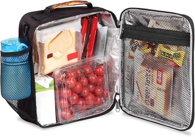 Kids Lunch Box for Boys Girls Magic Book Dragon Lunch Bag for Kids Insulated Lunch Bag Tote with Adjustable Shoulder Strap Teens Lunchbox Cooler School Picnic