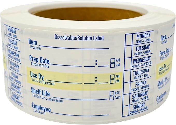 2x3 Dissolvable Labels - 500 Stickers for Containers, Freezer & Kitchen Use, Baby Food Labels Included