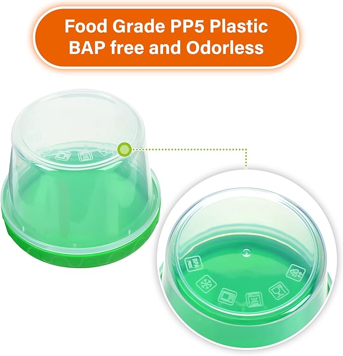 8 oz Small Freezer Containers with Lids Stackable Plastic Food Storage Container 1 Cup Meal Prep Bowls Airtight Dishwasher Safe,12-pack