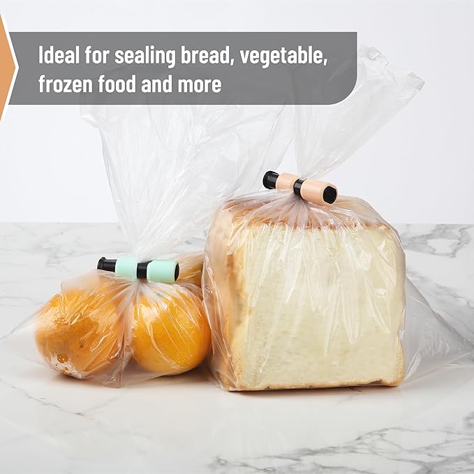 Mr. Pen- Squeeze and Lock Bread Bag Clips, 8 Pack, Soft Pastel Colors, Squeeze and Lock Bread Clips Reusable