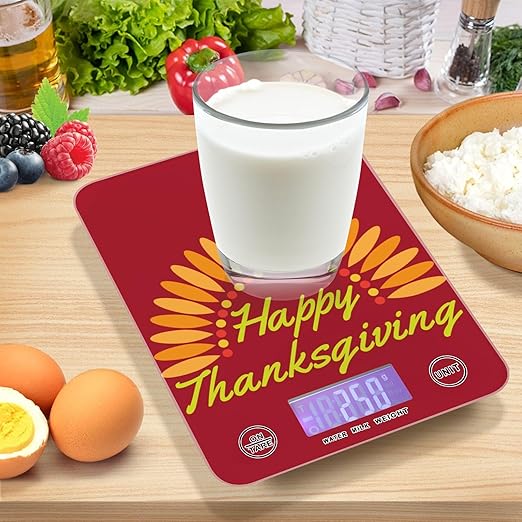 Food Scale Kitchen Scale Food Scales Digital Weight Grams and Ounces Small Electronic Food Scale for Baking Cooking Happy Thanksgiving