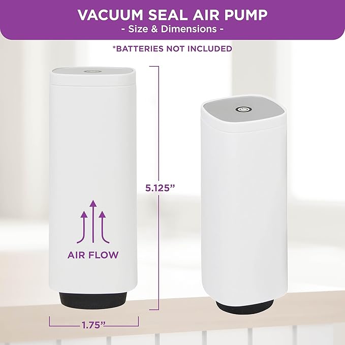HOLDN’ STORAGE Electronic Vacuum Pump for Food Preservation, Quick-Seal Technology - Ideal for Marinating, Leftovers & Meal Prep