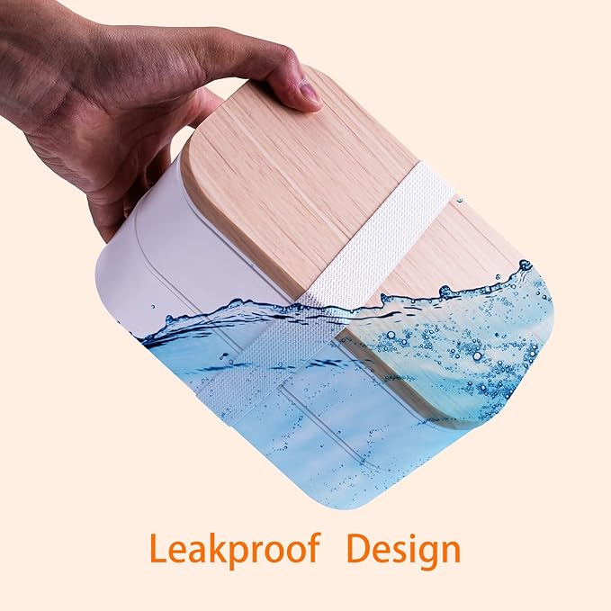 Bento Box Adult Lunch Box with lunch bag, Japanese Lunch Box Containers for Adult, Bento lunch Box with Leakproof 54OZ White without bag