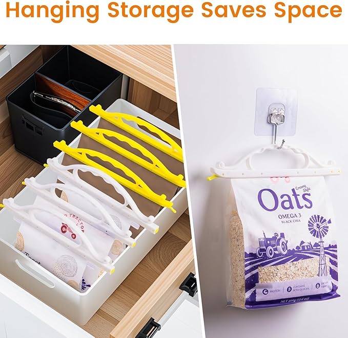 10 Pcs Chip Bag Clips, Durable Bag Sealers, Airtight Chip Clips with Handle for Food Storage Bags, Snacks and Cereal, Leak-Proof & Moisture-Resistant (5 Small+ 5 Medium)