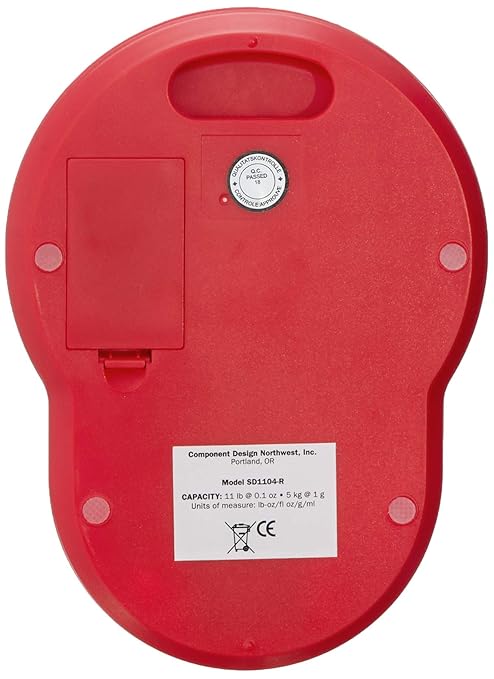 CDN ProAccurate Digital Kitchen Scale, 11 lb, Red