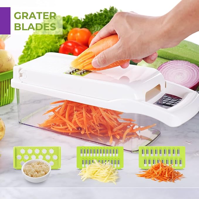 MAIPOR Vegetable Chopper - Multifunctional 15 in 1 Professional Food Chopper - Dicer, Cutter, Egg Slicer