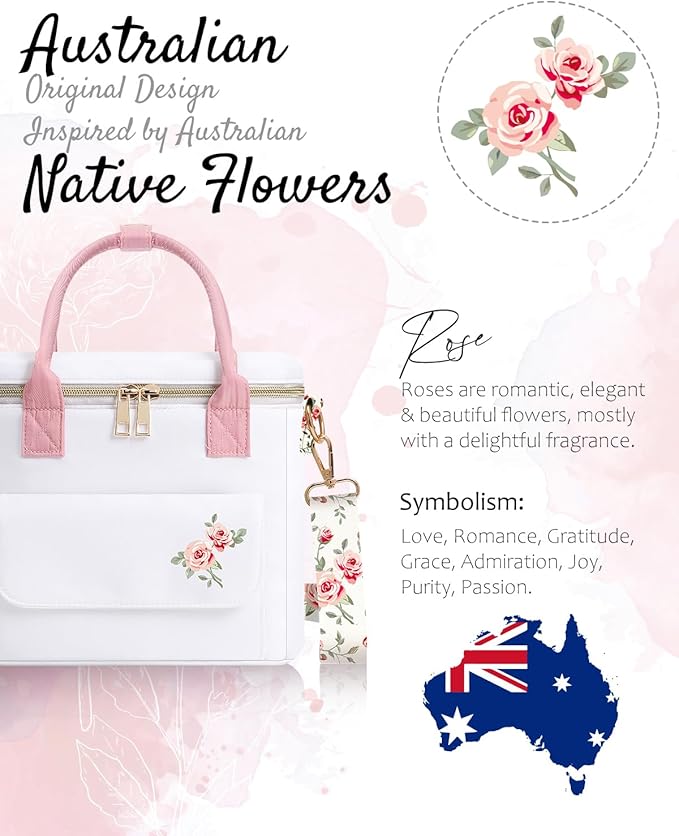 Small Insulated Lunch Bag Box Women - Leakproof Water-Repellent Lightweight Cooler with Removable Strap for Work Picnic - Teacher Mothers Day Christmas Birthday Gifts