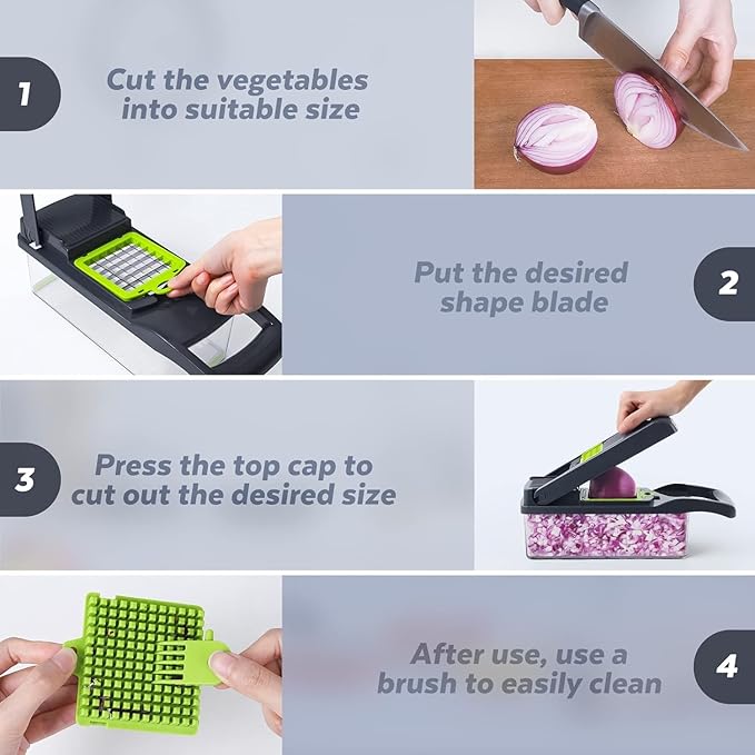 Homely Good – Vegetable Chopper – 16 in 1 multi-functional Mandoline chopper