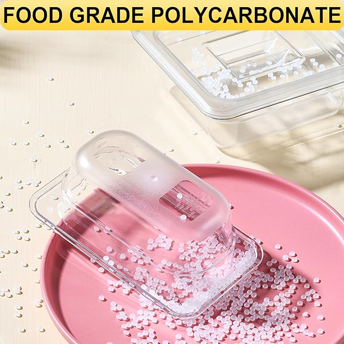 Plastic Food Pan - 1/9 Size 4 Inch Deep Commercial Food Pan - 6 Pack Polycarbonate Plastic Clear Storage Containers - Hotel Pans for Fruits Saland Beans Corns Freezer-Safe