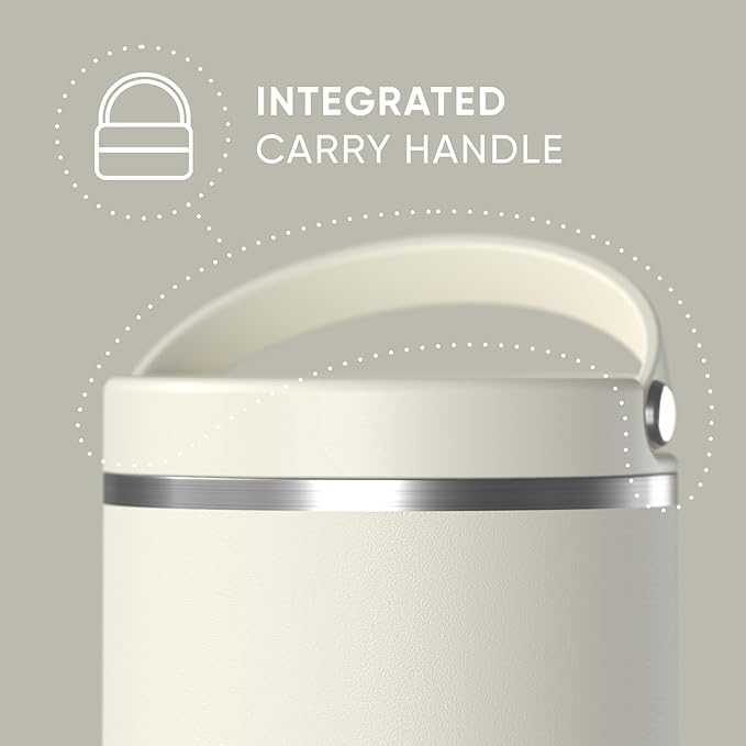 Hydrapeak 25oz Stainless Steel Vacuum Insulated Thermos Food Jar | Thermos for Hot Food and Cold Food, Wide Mouth Leak-Proof Soup Thermos for Adults, 10 Hours Hot and 16 Hours Cold (Ivory)