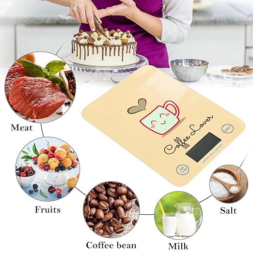 Food Scale Kitchen Scale Food Scales Digital Weight Grams and Ounces Small Electronic Food Scale for Baking Cooking Coffee Lover