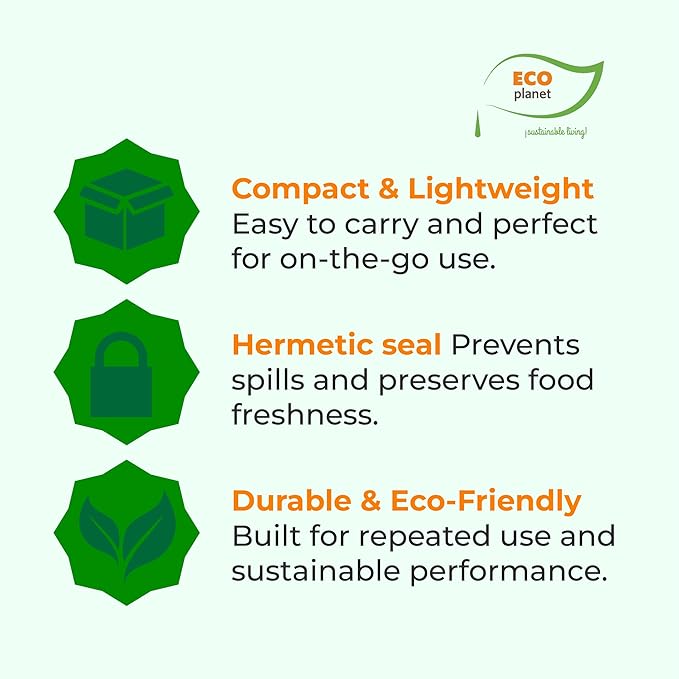 Compostable Food Containers with Lids | Durable, Biodegradable, and Eco-Friendly (50, Square C1)