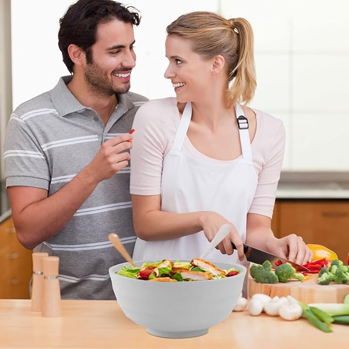 Wheat Straw Bowl Sets,4 PCS Unbreakable Cereal Bowl 60 OZ,Microwave and Dishwasher Safe Bowls,Super Big Bowl Sets BPA Free Bowls for Serving Soup,Oatmeal and Salad Etc…