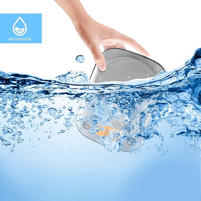 Fuzion Digital Kitchen Scale, 11lb/5kg Food Scale Weight Grams and oz for Weight Loss, Cooking and Baking, 1g/0.1oz Precise Graduation, Waterproof Platform, Easy Clean, Dishcloth Included