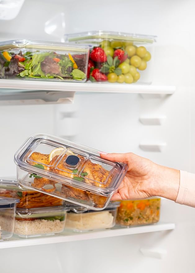 Prepara LatchLok Click 14.5 Cup Food Storage Container, Storm