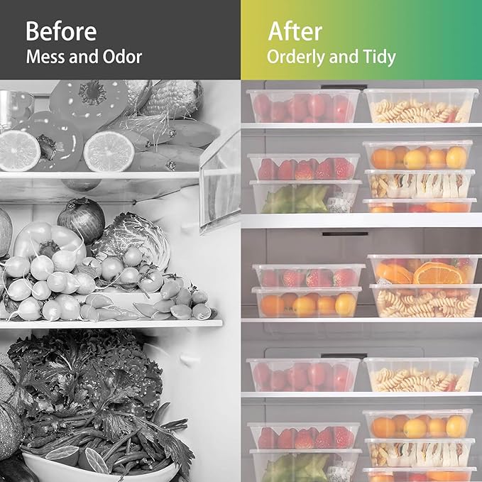 50 Pack 17oz Deli Containers with Lids Freezer Food Storage Containers Lunch Salad Container Plastic Container with Lids Meal Prep Container Reusable Sets BPA Free Bento Box Dishwasher