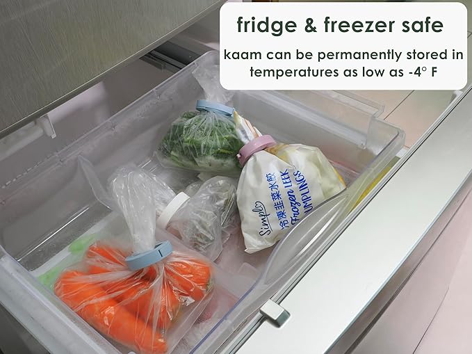 Bag Clip, chip Clip, Food Clip, Bread Clip | Heavy Duty, Adjustable, one Size fits All, Stackable, Magnetic, Fridge & Freezer Safe, Hook-able,Built to Last, Ergonomic (Rosy Cheeks, 3 Pack)