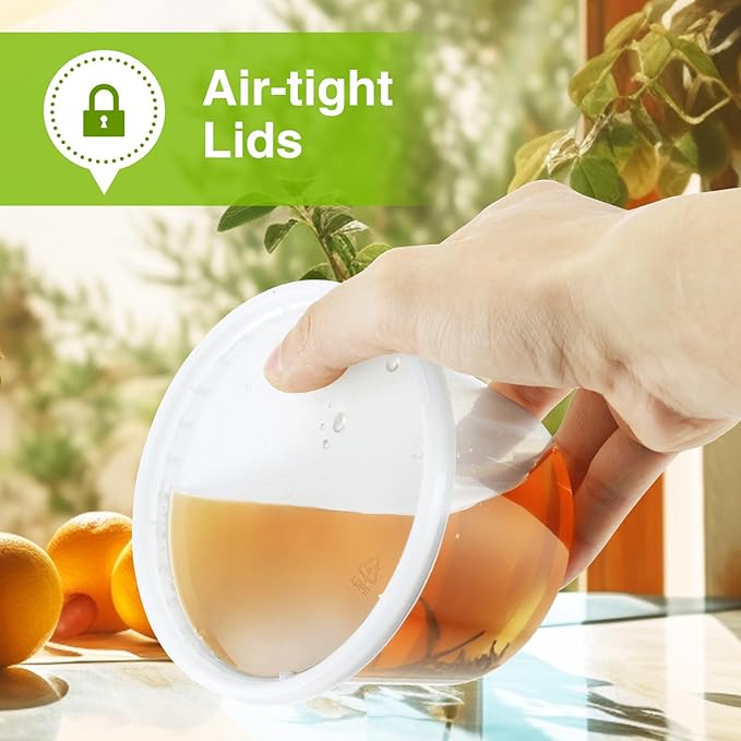 75 Sets 12oz Deli-Containers-with-Lids-Airtight-Plastic-Food-Storage-Containers-with-Lids-Soup-Slime-Overnight-Oat-To-Go-Containers