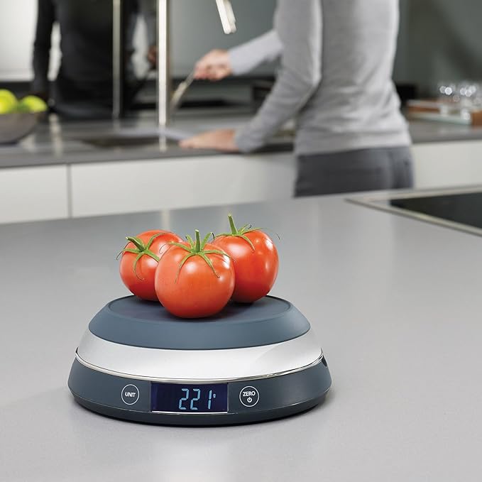 Joseph Joseph 40054 SwitchScale Digital Scale with Reversible Lid, Gray