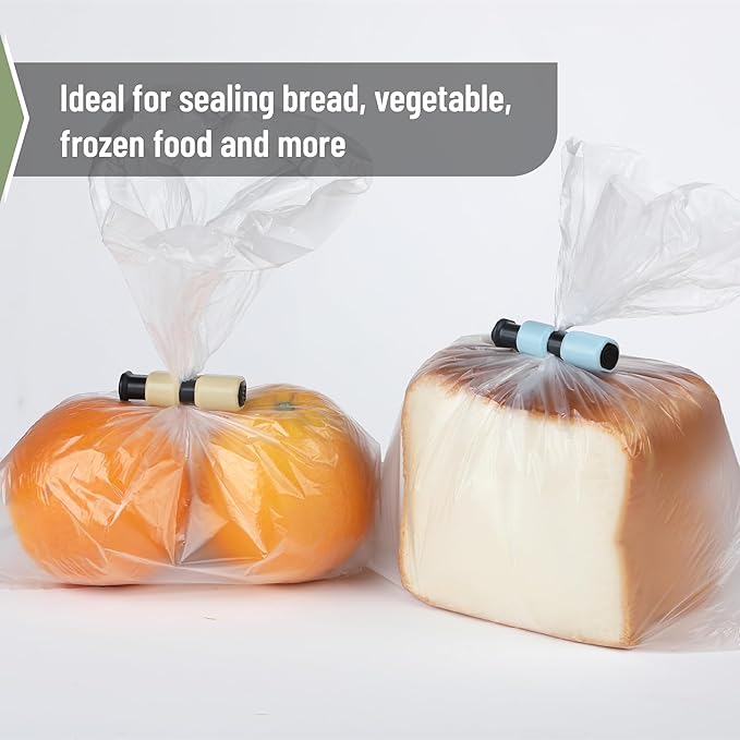 Mr. Pen- Squeeze and Lock Bread Bag Clips, 8 Pack, Sunlit Desert Squeeze and Lock Bread Clips Reusable