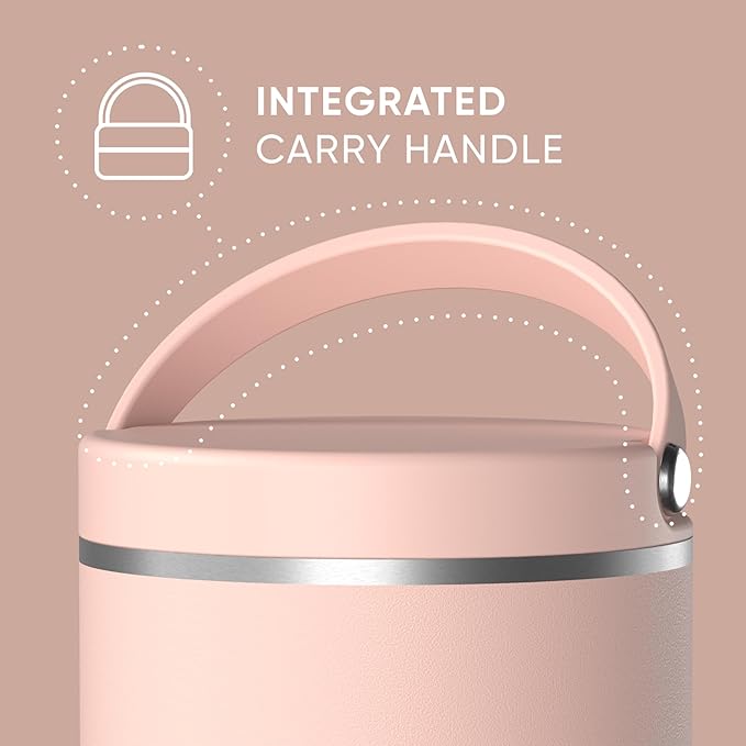 Hydrapeak 32oz Stainless Steel Vacuum Insulated Thermos Food Jar | Thermos for Hot Food and Cold Food, Wide Mouth Leak-Proof Soup Thermos for Adults, 10 Hours Hot and 16 Hours Cold (Peony)