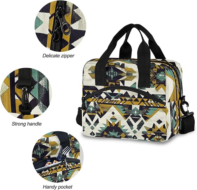 Insulated Lunch Bag Reusable Lunch Tote Bag Cooler Bag for Women Men Adult Lunch Box with Adjustable Shoulder Strap Leakproof Lunch Bag for Work School Picnic Camping
