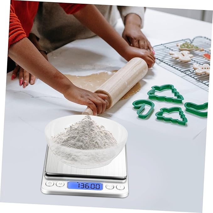 Transparent Kitchen Scale Tray Food Scale Bowl for Household Weighing Storage Tray for Cooking Baking Meal Prep and Dieting