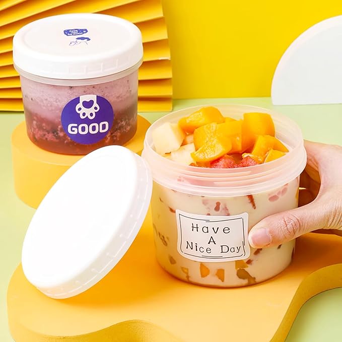 TUZAZO 12 Oz Food Storage Containers with Double-Seal Lids (12-Count) Reusable Small Plastic Soup Freezer Containers for Portion and Meal Prep | Microwave-, Freezer-, Dishwasher-Safe | BPA Free