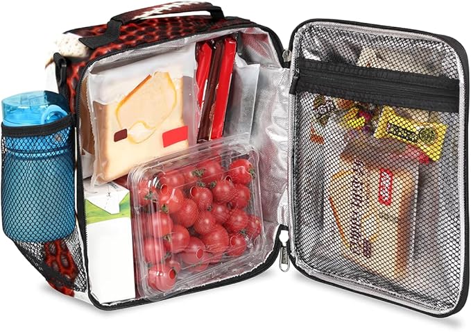 American Football Kids Lunch Box Football Sport Insulated Lunch Bag Tote for Girls Boys Cooler Freezable Meal Prep Bag with Shoulder Strap Waterproof Lunch Container for School Office Picnic