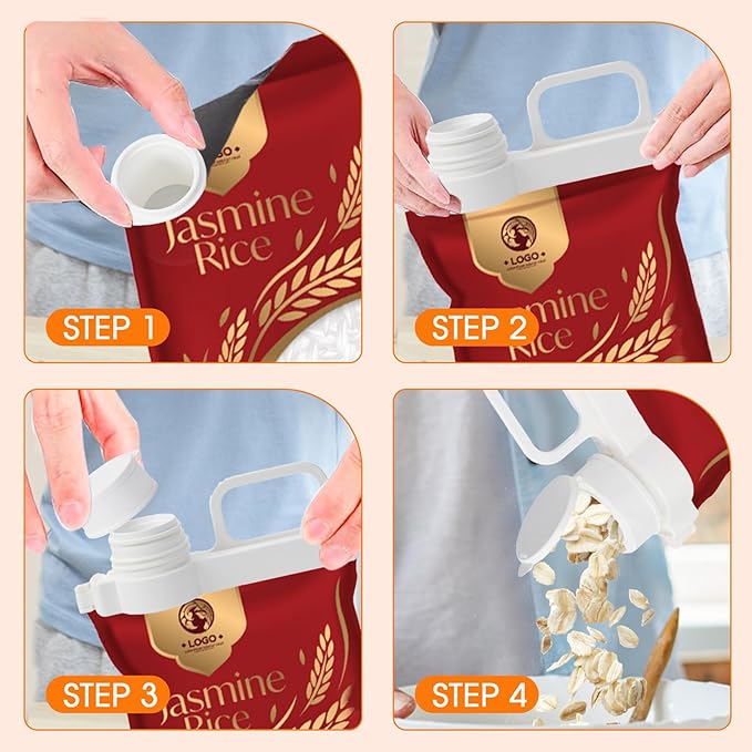 Pouring mouth food bag sealing clip, food storage clip, reusable handheld sealing clip, suitable for storage bags of particles, food, and liquids