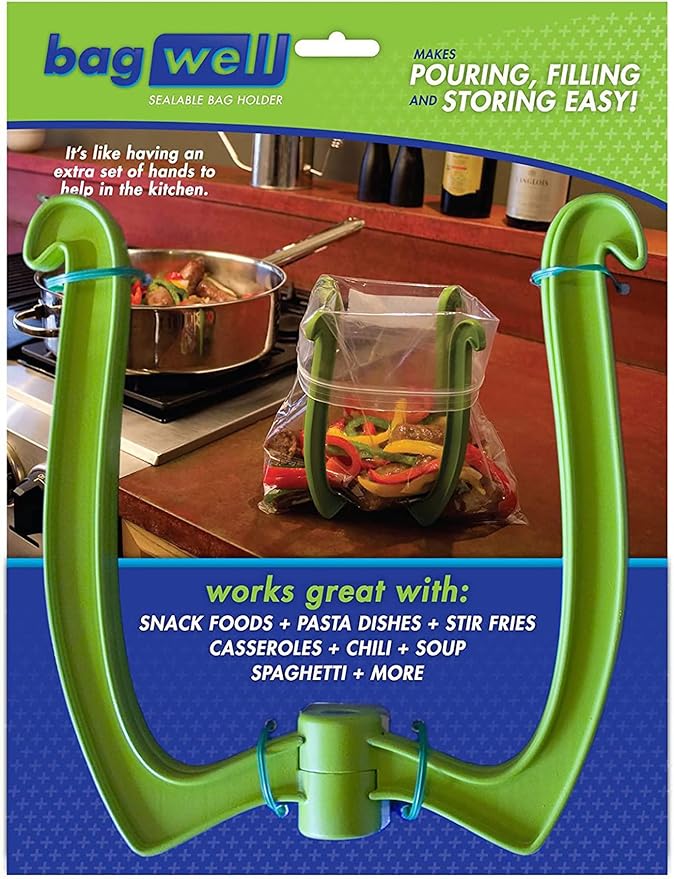 Bag Well Ziplock Bag Food Prep Holder Stand for Food Storage Bags, Gallon Size