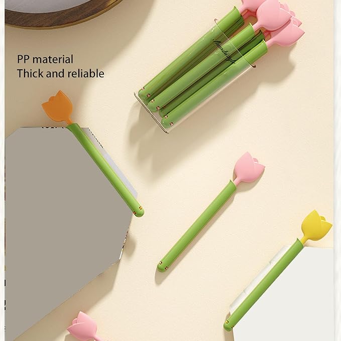15Pcs Food Sealing Clip,Creative Beautiful Tulip Flower Floral Shape Sealing Clip with Magnetic Storage Box for Refrigerator, Food Clips Chip Clips