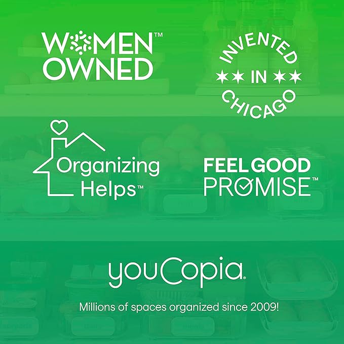 YouCopia, 10-Piece Set ReStickable 3D Fridge Labels, Reusable Nano-Suction, White